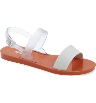 Shop Melissa Lip Quarter-strap Sandal In White Rubber