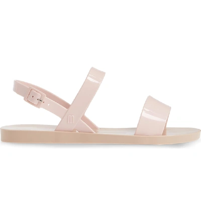 Shop Melissa Lip Quarter-strap Sandal In Beige Pink Rubber