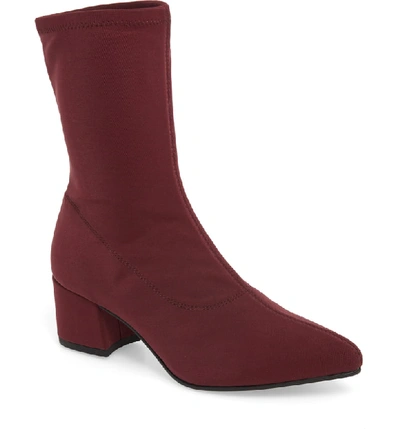 Shop Vagabond Shoemakers Maya Stretch Bootie In Wine Fabric