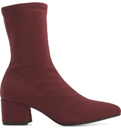 Shop Vagabond Shoemakers Maya Stretch Bootie In Wine Fabric