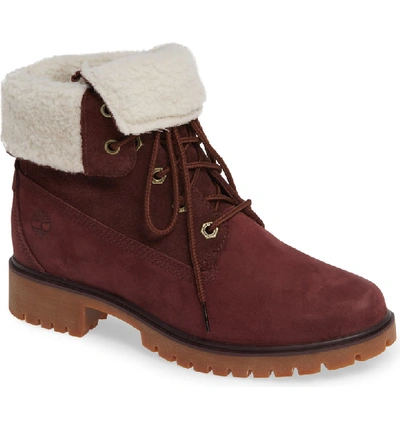 Shop Timberland Jayne Waterproof Bootie In Dark Port Nubuck