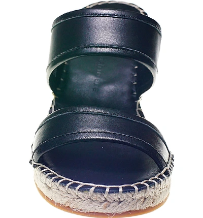 Shop Cupcakes And Cashmere Nalene Wedge Sandal In Black Leather