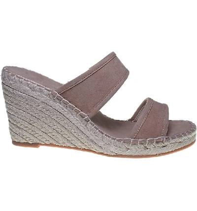 Shop Cupcakes And Cashmere Nalene Wedge Sandal In Birch Suede