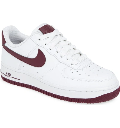 Shop Nike Air Force 1 '07 Sneaker In White/ Bordeaux