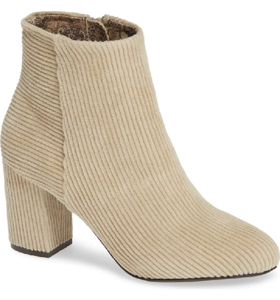Shop Band Of Gypsies Andrea Bootie In Winter White Corduroy