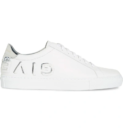 Shop Givenchy Urban Street Logo Sneaker In White/ Silver