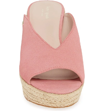 Shop Kate Spade Thea Wedge Espadrille Mule In Rococo Pink