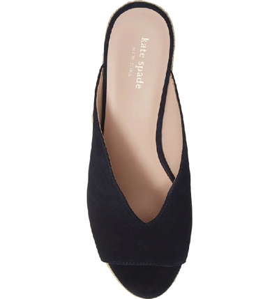 Shop Kate Spade Thea Wedge Espadrille Mule In Navy