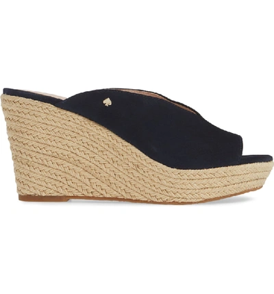 Shop Kate Spade Thea Wedge Espadrille Mule In Navy