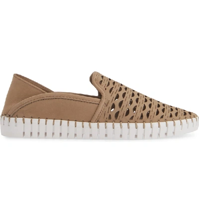 Shop Nic + Zoe Janelle Perforated Slip-on In Sand Perf Nubuck