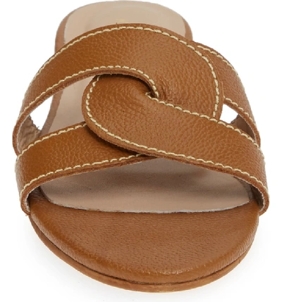Shop Kaanas Santorini Infinity Slide Sandal In Honey