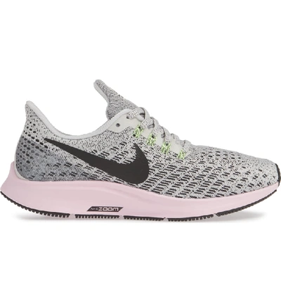 Shop Nike Air Zoom Pegasus 35 Running Shoe In Vast Grey/ Black/ Pink/ Lime