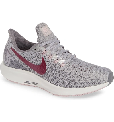 Nike Women's Air Zoom Pegasus 35 Knit Low-top Sneakers In Grey/ True Berry/  Gun Smoke | ModeSens
