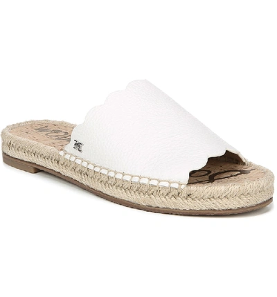 Shop Sam Edelman Andy Slide Sandal In Bright White