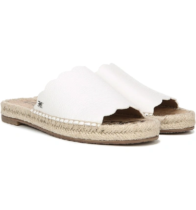 Shop Sam Edelman Andy Slide Sandal In Bright White