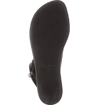 Shop Rag & Bone Arc Toe Loop Sandal In Black