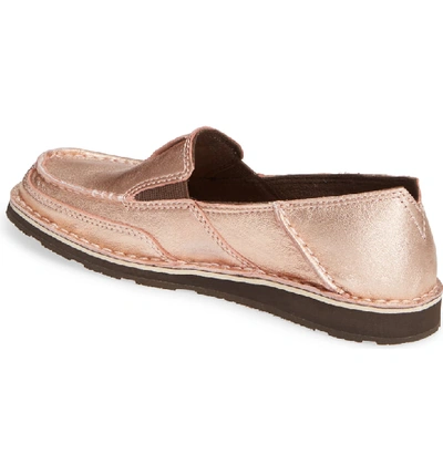 Shop Ariat Cruiser Slip-on Loafer In Rose Gold Leather