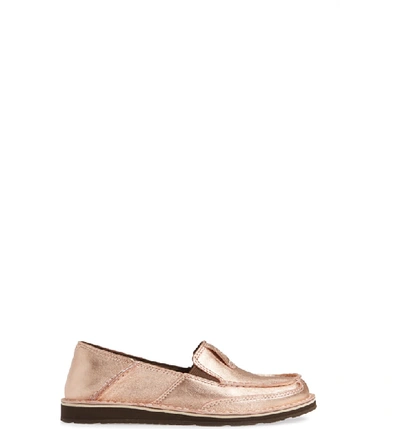 Shop Ariat Cruiser Slip-on Loafer In Rose Gold Leather