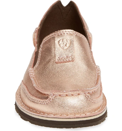 Shop Ariat Cruiser Slip-on Loafer In Rose Gold Leather