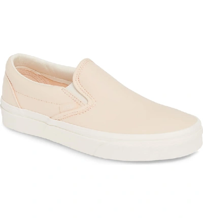 Shop Vans Brushed Twill Classic Slip-on Sneaker In Vanilla Cream/ Snow White
