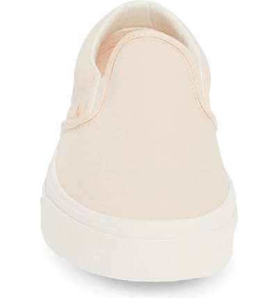 Shop Vans Brushed Twill Classic Slip-on Sneaker In Vanilla Cream/ Snow White