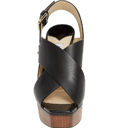 Shop Jimmy Choo Aix Platform Slingback Sandal In Black