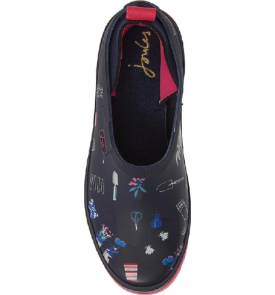 Shop Joules Rain Boot Clog In Navy Garden