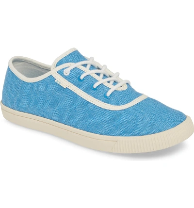 Shop Toms Carmel Sneaker In Bliss Blue Heritage Canvas