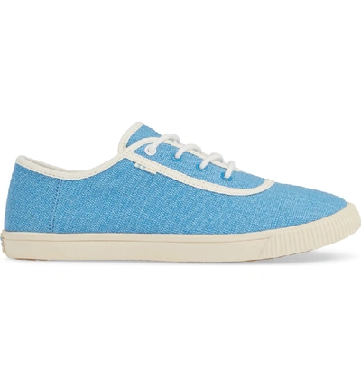 Shop Toms Carmel Sneaker In Bliss Blue Heritage Canvas