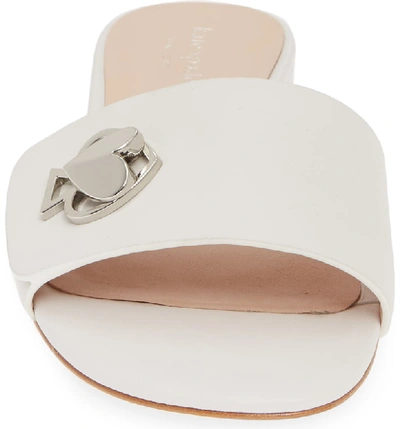 Shop Kate Spade Ferry Slide Sandal In Optic White