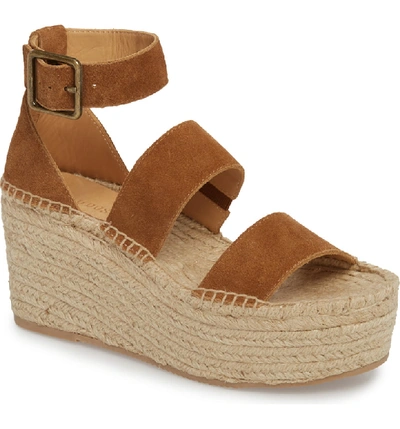 Shop Soludos Palma Platform Espadrille Sandal In Walnut Suede