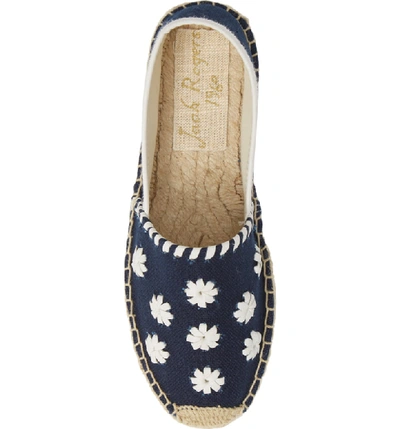 Shop Jack Rogers Palmer Embellished Espadrille In Midnight/ White Fabric