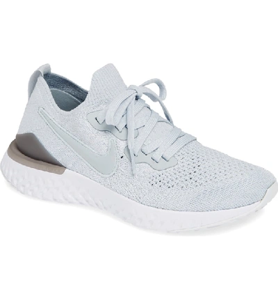 Shop Nike Epic React Flyknit 2 Running Shoe In Pure Platinum/ Wolf Grey