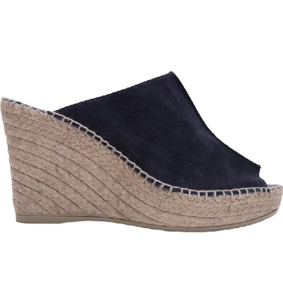 Shop Andre Assous Cici Espadrille Wedge In Navy Suede