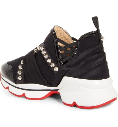 Shop Christian Louboutin Run Slip-on Sneaker In Black