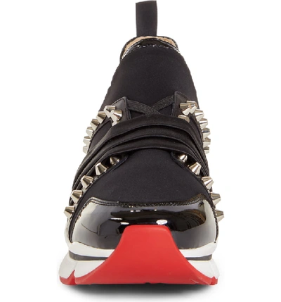 Shop Christian Louboutin Run Slip-on Sneaker In Black