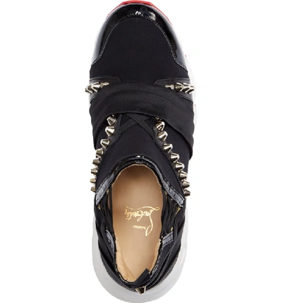 Shop Christian Louboutin Run Slip-on Sneaker In Black
