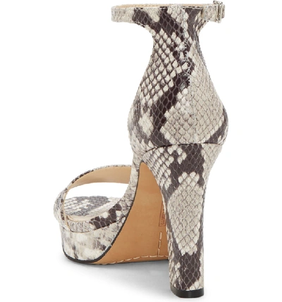Shop Vince Camuto Sathina Sandal In Black White Print Leather