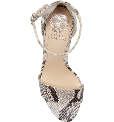 Shop Vince Camuto Sathina Sandal In Black White Print Leather