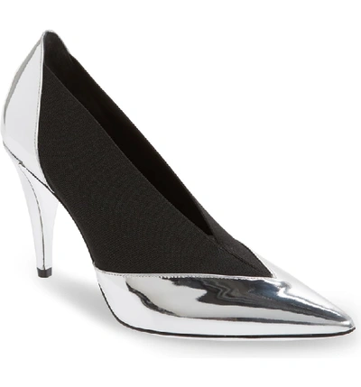 Shop Givenchy Show Pump In Black/ Silver