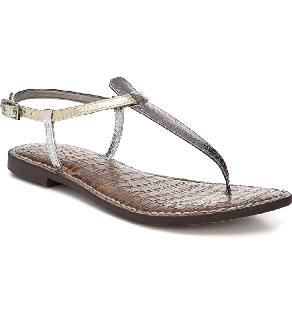 sam edelman silver flip flops
