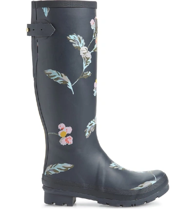 Shop Joules 'welly' Print Rain Boot In Grey Swanton Floral