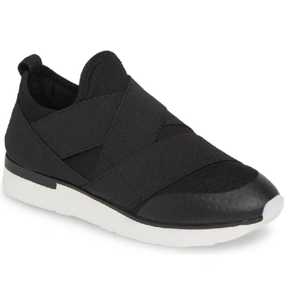 Shop Jslides Ginny Slip-on Sneaker In Black Nylon Mesh Fabric