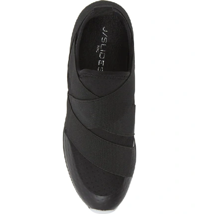 Shop Jslides Ginny Slip-on Sneaker In Black Nylon Mesh Fabric