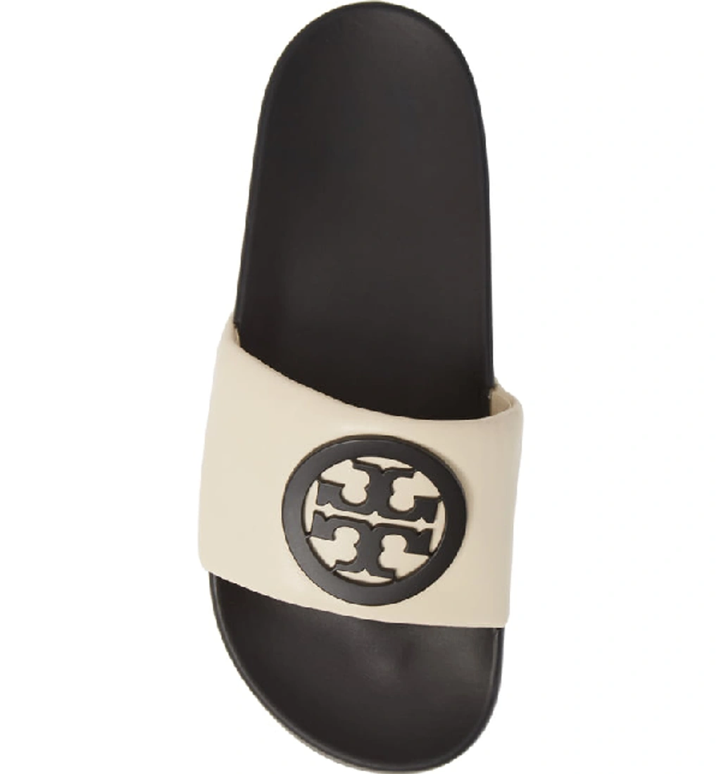 Tory burch lina slide cream and black sale