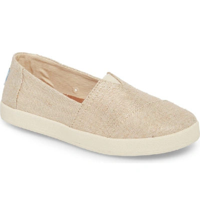 Toms Women's Avalon Metallic Woven Slip-on Sneakers In Rose Gold | ModeSens