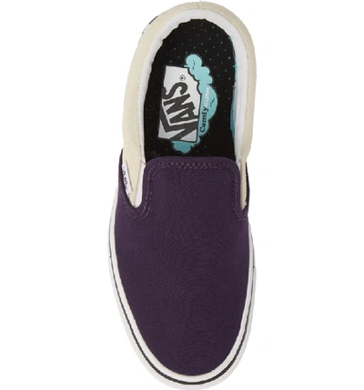 Shop Vans Comfycush Colorblock Slip-on Sneaker In Mysterioso Blue/ True White