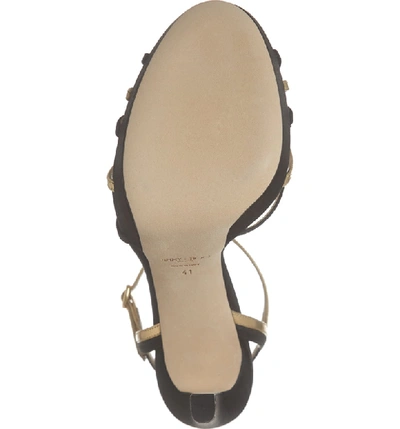 Shop Jimmy Choo Lilah Strappy Platform Sandal In Black/ Gold