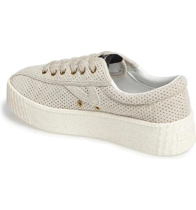 Shop Tretorn Bold Perforated Platform Sneaker In Sand/ Sand