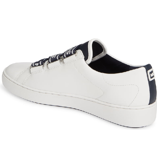 michael kors casey logo tape leather sneaker